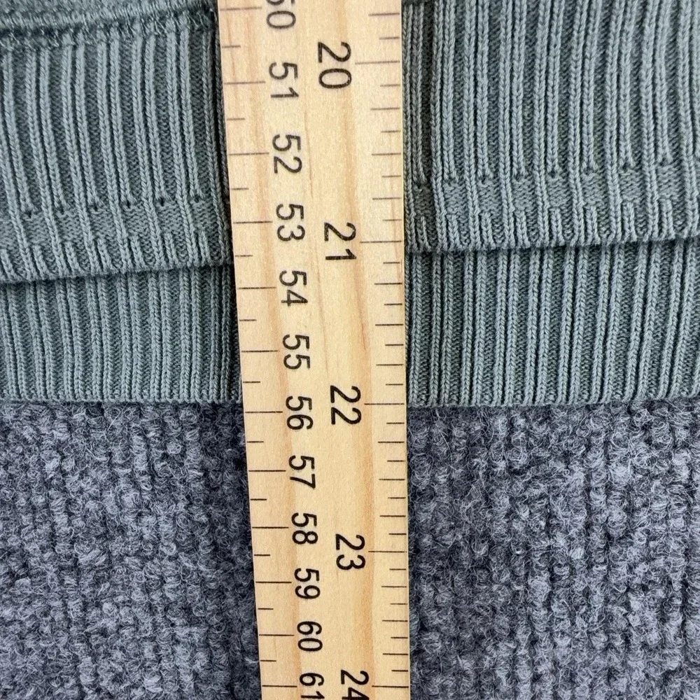 Tommy Bahama Sweater Mens Medium Green 1/4 Zip Mock Neck Cotton Knit Pullover